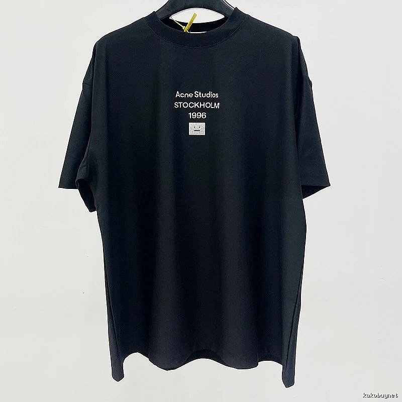 Acne Studios 2090-80 Black Style Ac908066 Stockholm Logo T-Shirt Airport Outfit