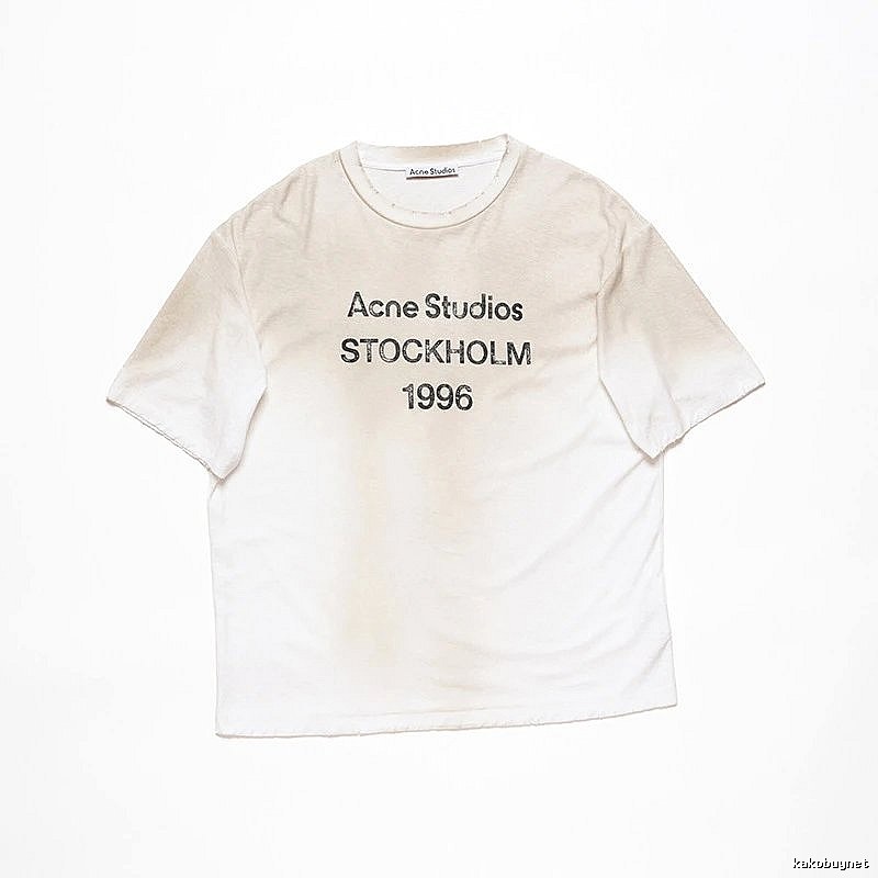 Acne Studios 2090-80 White Style Ac908026 Stockholm Logo T-Shirt Travel Styling