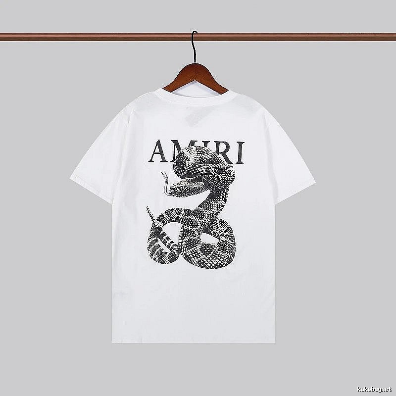 Amiri Resort Graphic T-shirt White Blue Amiri for Travel Looks