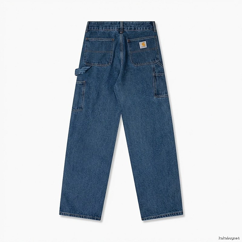 Carhartt workwear style dark blue jeans
