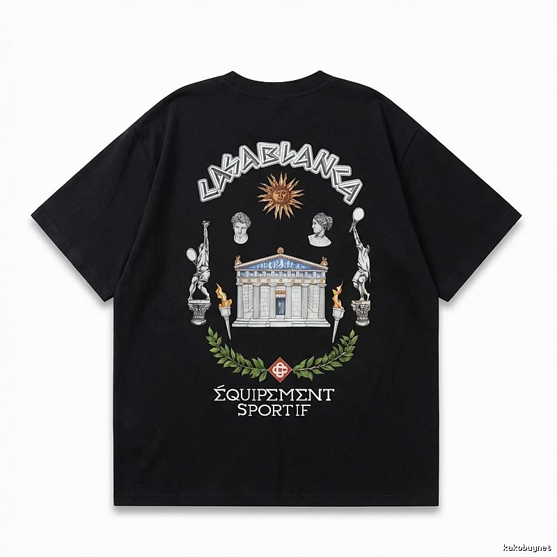 Casablanca retro style black T-shirt