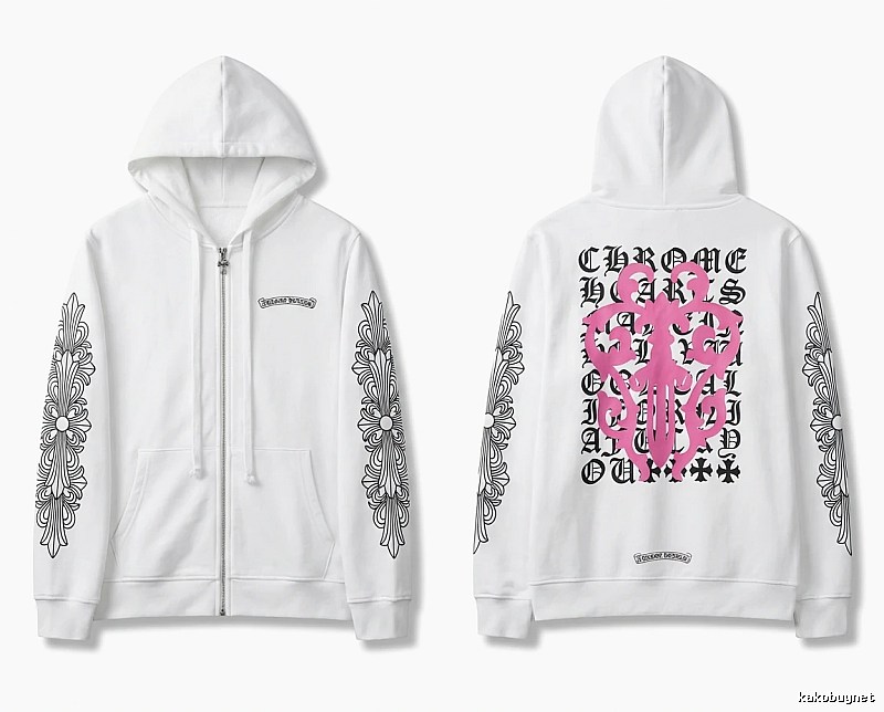 Chrome Hearts Cross Flower Trendy and Cool Style White Sweatshirt