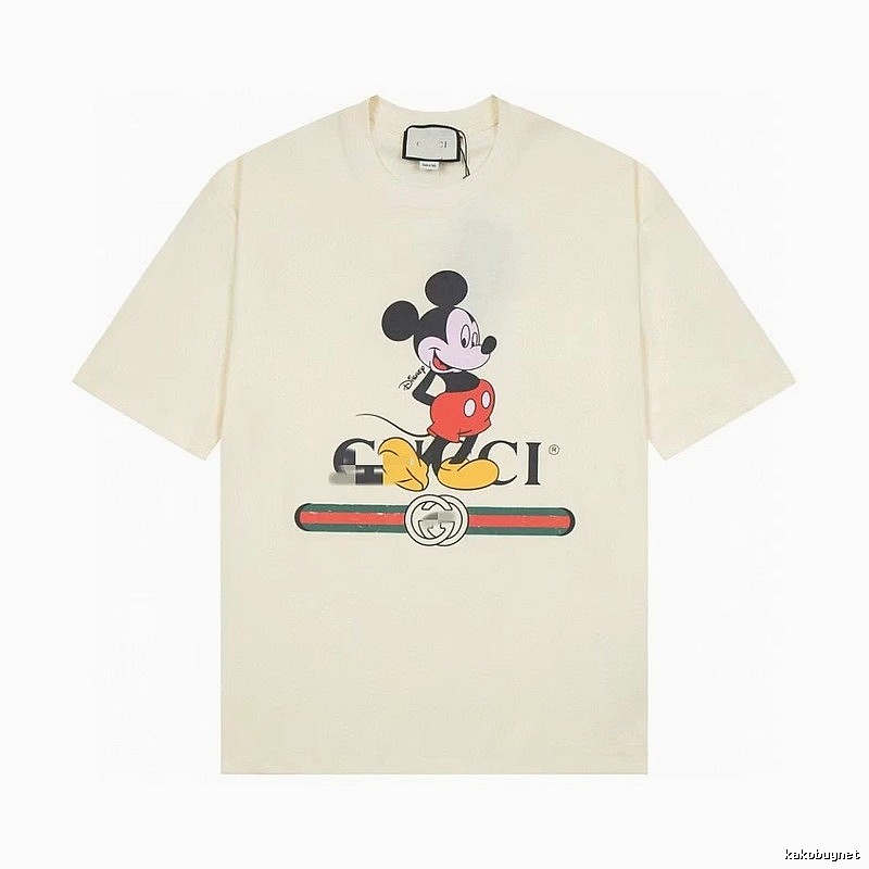 Gucci x Mickey Mouse Co-branded Vintage Style Off-white T-shirt