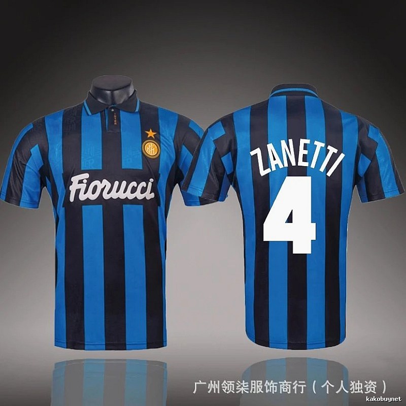 Inter Milan Travel Brehme #3 soccer jersey Blue Black Striped with Modern Look