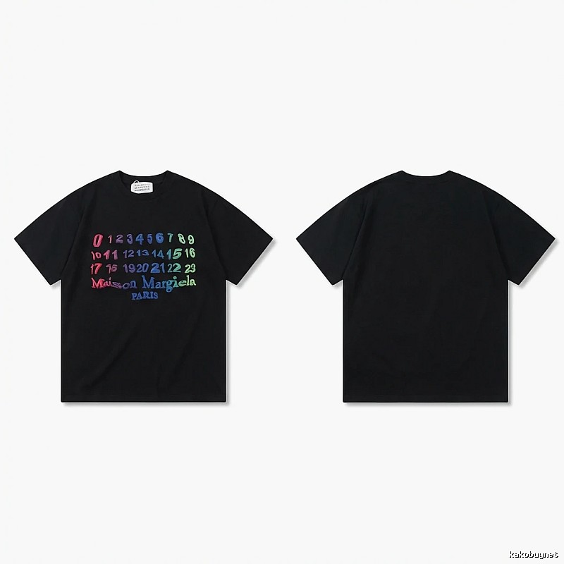 Maison Margiela black T-shirt with digital printing style