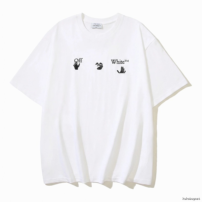 Off-White minimalist style white T-shirt