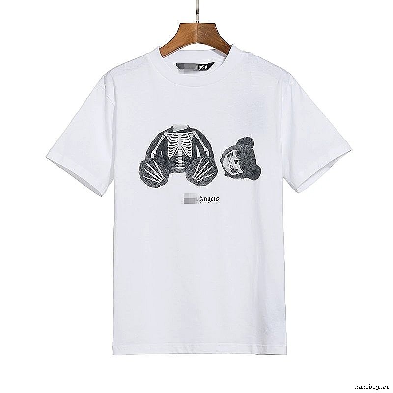 Palm Angels Classic Bear graphic T-shirt White Colorful Bear with Travel-Friendly Style