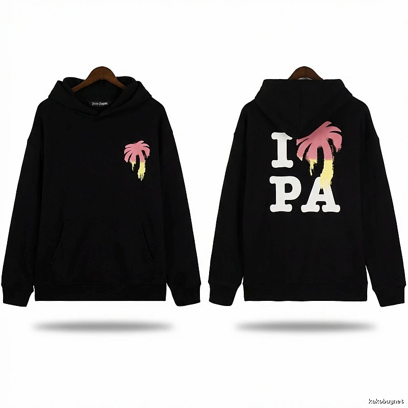 Palm Angels Palm Tree Trendy Brand Black Sweatshirt