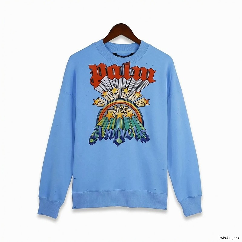 Palm Angels trendy brand blue sweatshirt