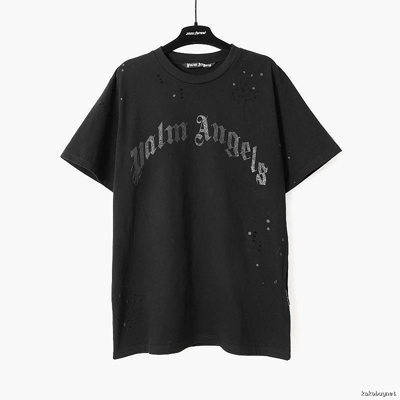 Palm Angels Urban Logo T-shirt White Palm Tree with Casual Appeal