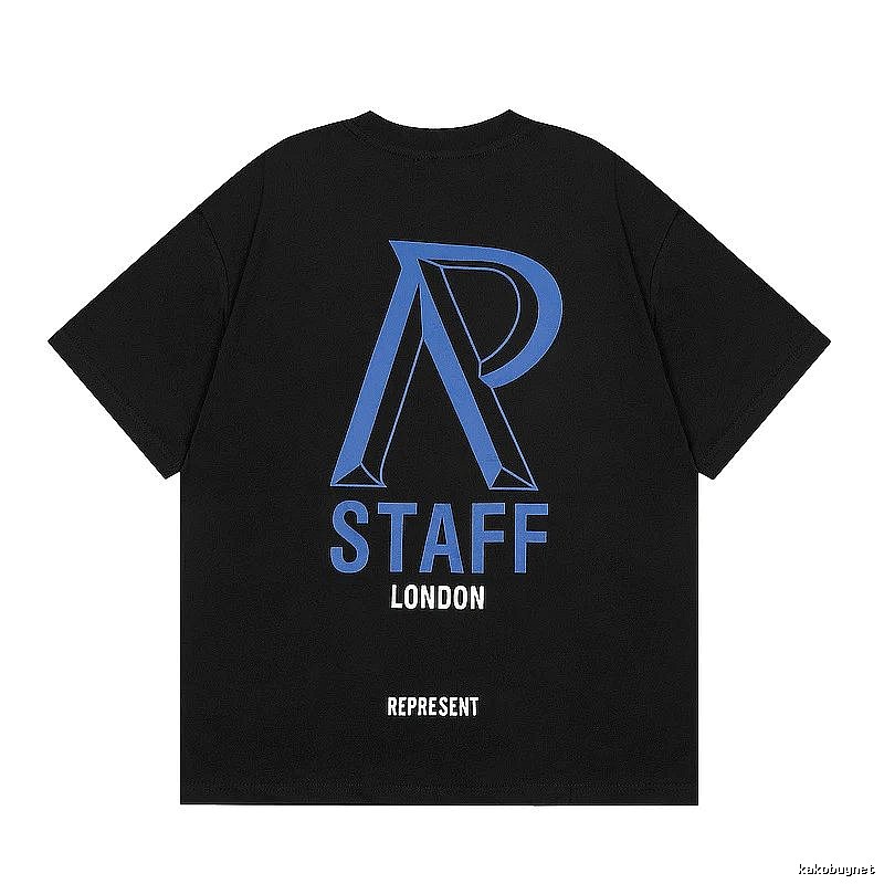 Represent Black Blue Style 832 Owners Club T-Shirt Smart Casual Logo