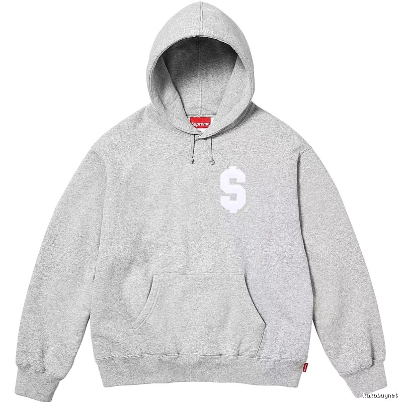 Supreme Travel Logo hoodie Gray Red Oversized with Soft Visual Tone
