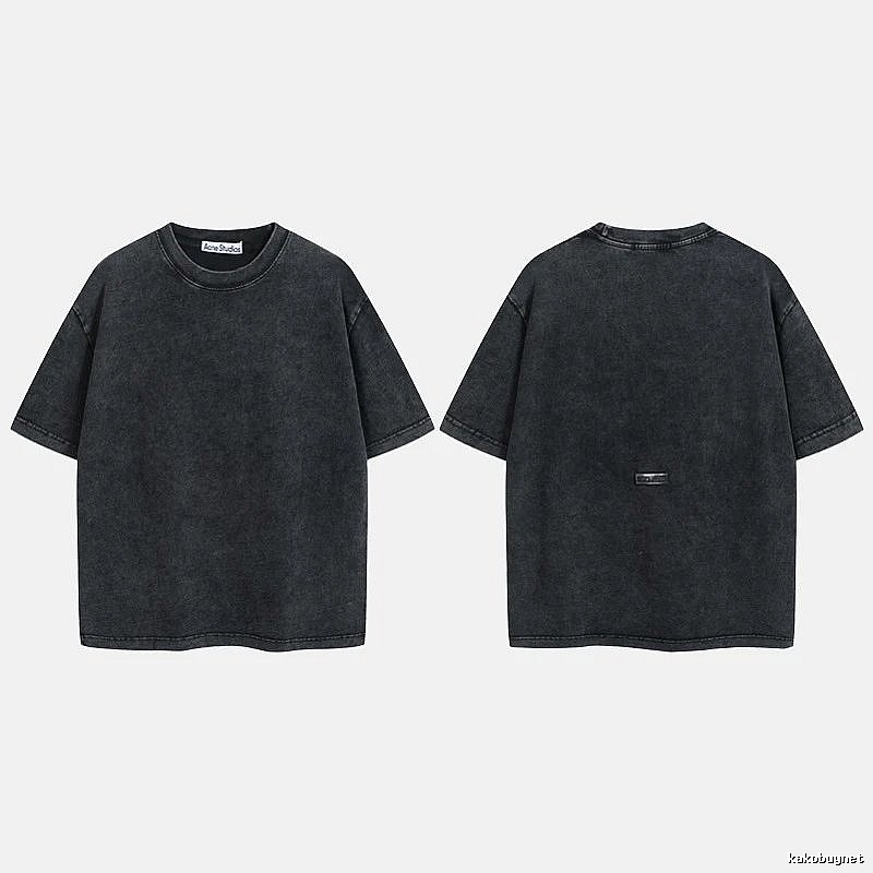 Acne Studios 2090-80 Black Style Ac908040 Stockholm Logo T-Shirt Modern Fit