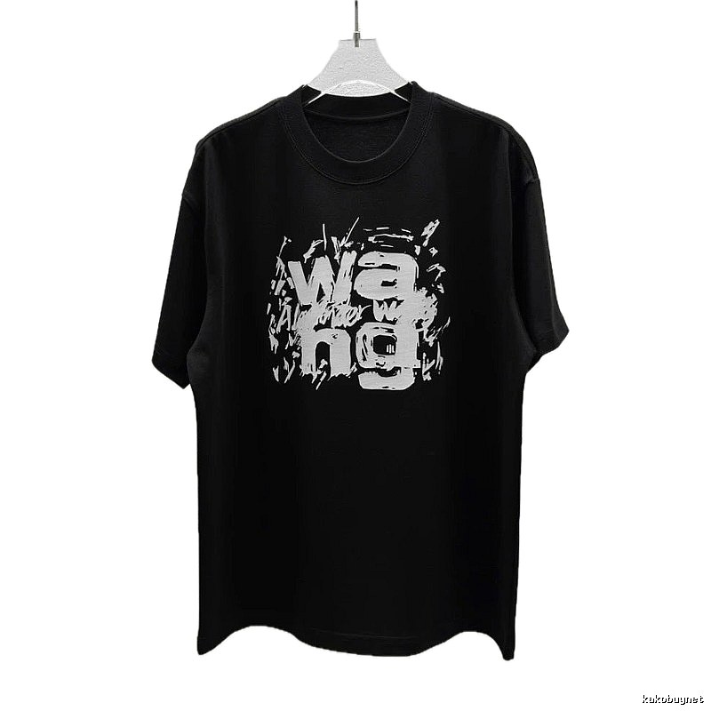 Alexander Wang Graffiti Street Style Black T-Shirt