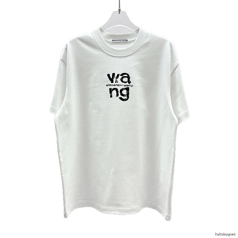 Alexander Wang Letter Print Streetwear White T-Shirt
