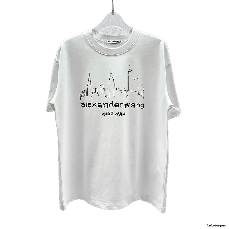 Alexander Wang Skyline Street Style White T-Shirt