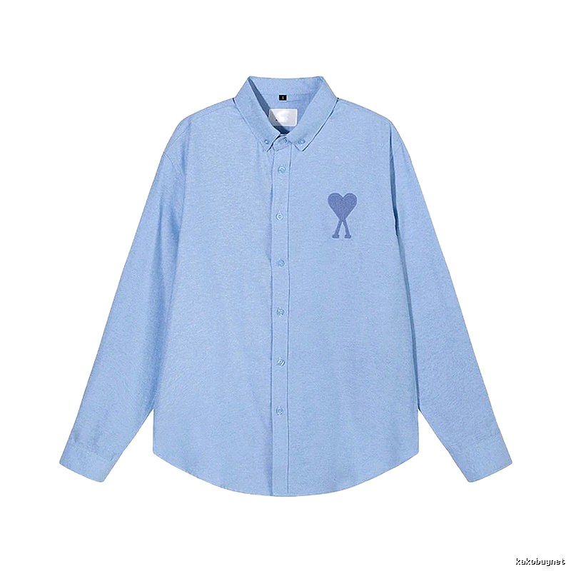 AMI Love Simple Style Blue Shirt
