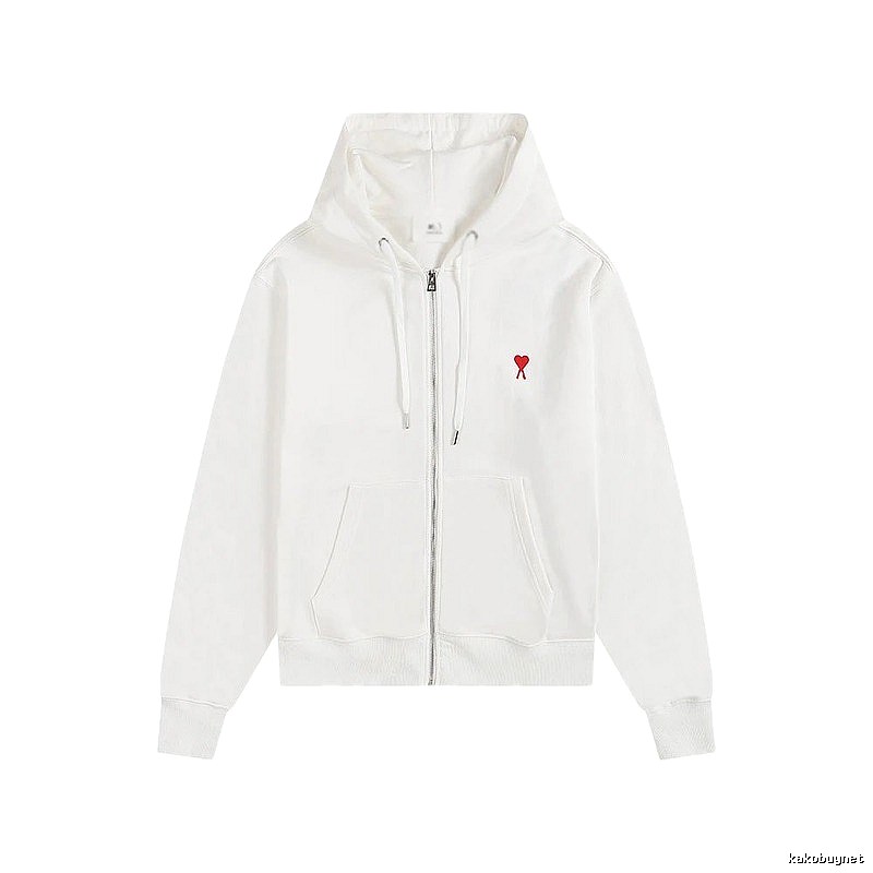 AMI Love Simple Style White Sweatshirt