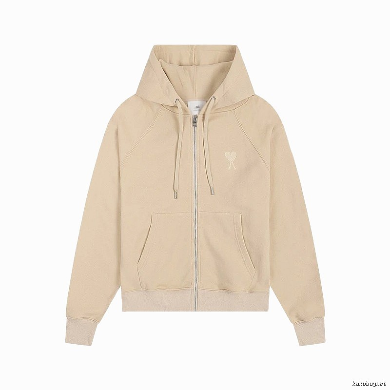 AMI minimalist style beige sweatshirt