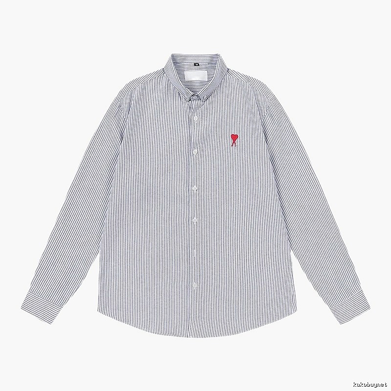 Ami striped minimalist style shirt
