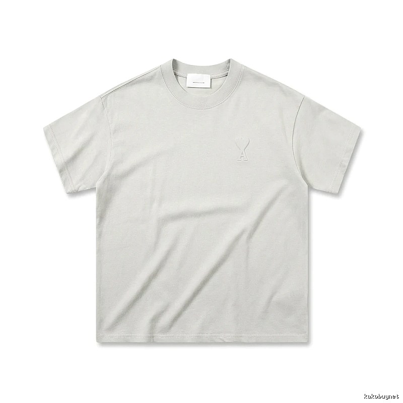 AMI Three-dimensional LOGO Simple White T-shirt