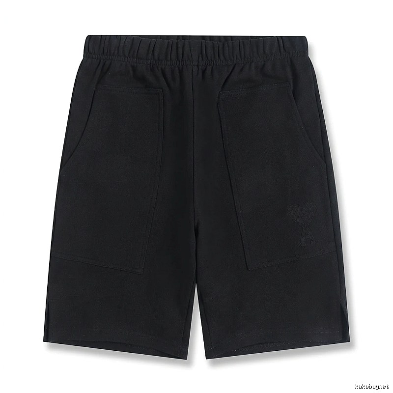 AMI Workwear Style Black Shorts