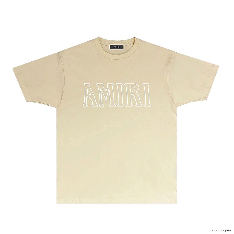 AMIRI Basic Style Simple Beige T-shirt