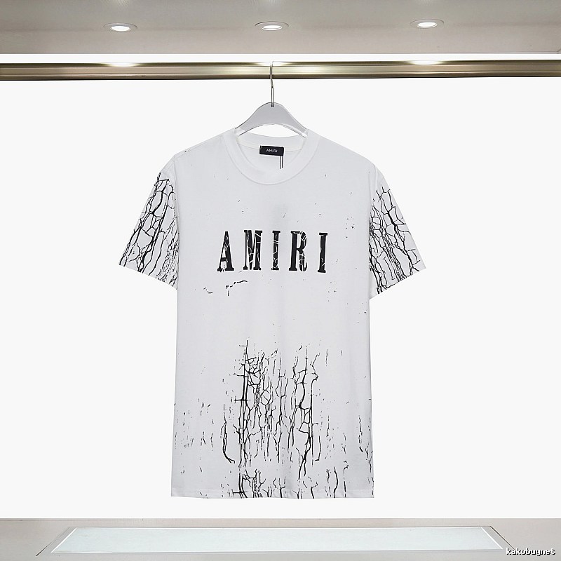 Amiri Easy Match Graphic T-shirt White Blue Amiri for Everyday Use