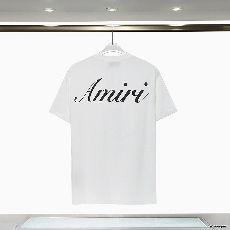 Amiri Easy Match Graphic T-shirt White Blue Amiri for Leisure Wear