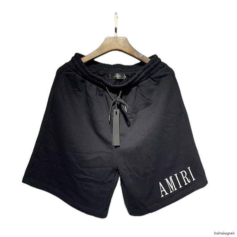 AMIRI Embroidered High Street Style Black Shorts