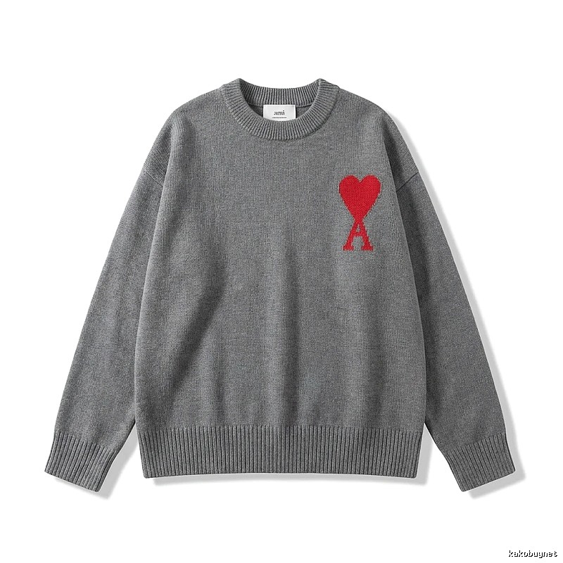 AMIRI Gray Knitwear with Love Heart