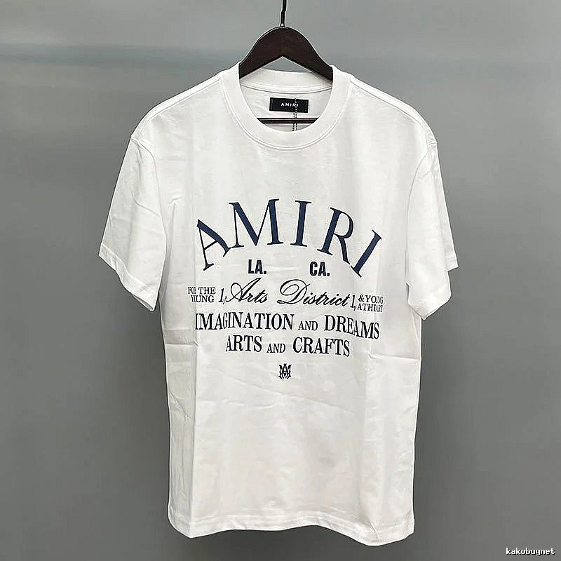 Amiri Letter Graphic White Records Graphic T-Shirt Weekend Wear