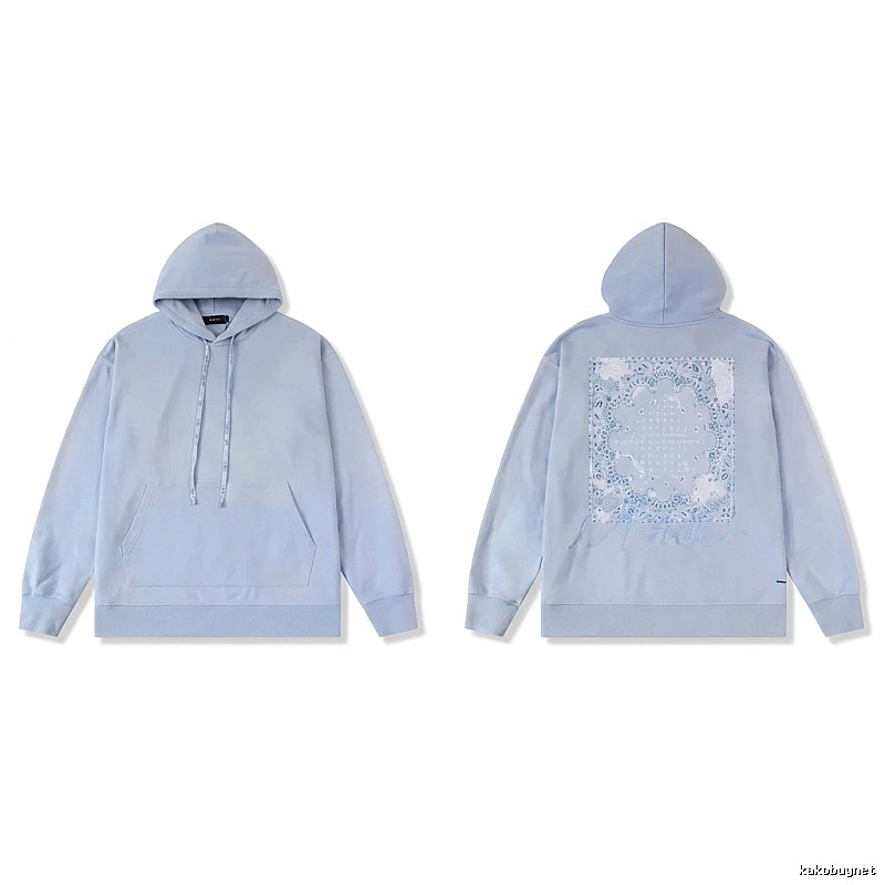 AMIRI Paisley Casual Light Blue Sweatshirt