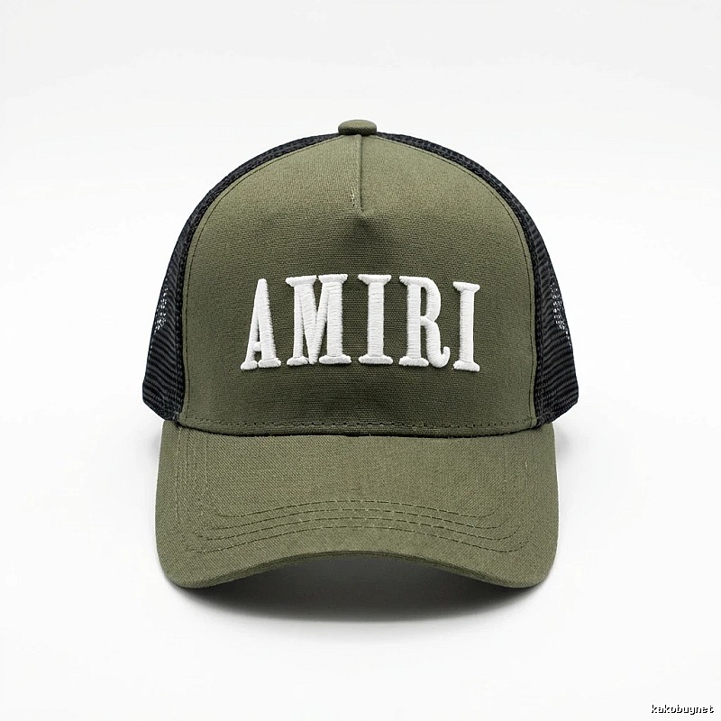 AMIRI Retro Style Olive Green Hat