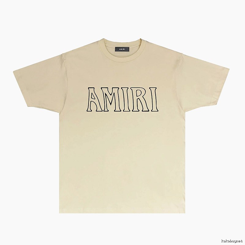 AMIRI simple and fashionable beige T-shirt