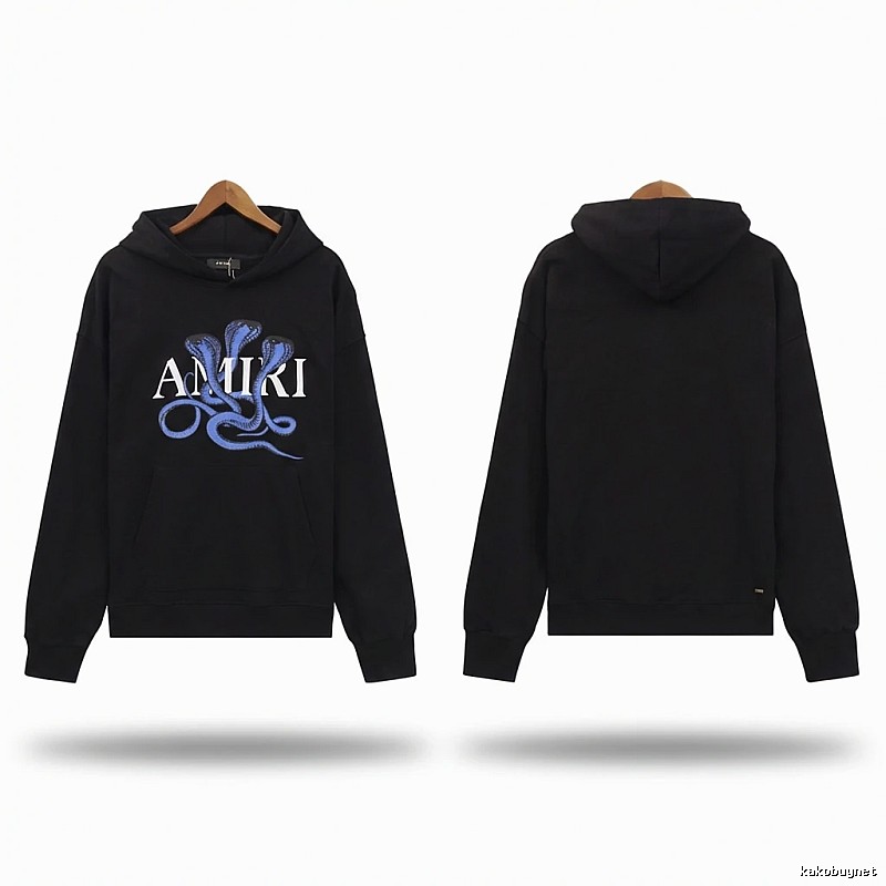 AMIRI Snake Pattern Trendy and Cool Black Sweatshirt