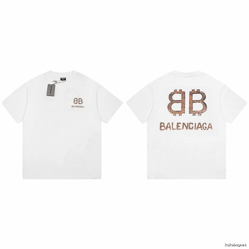 Balenciaga BB Print White T-shirt
