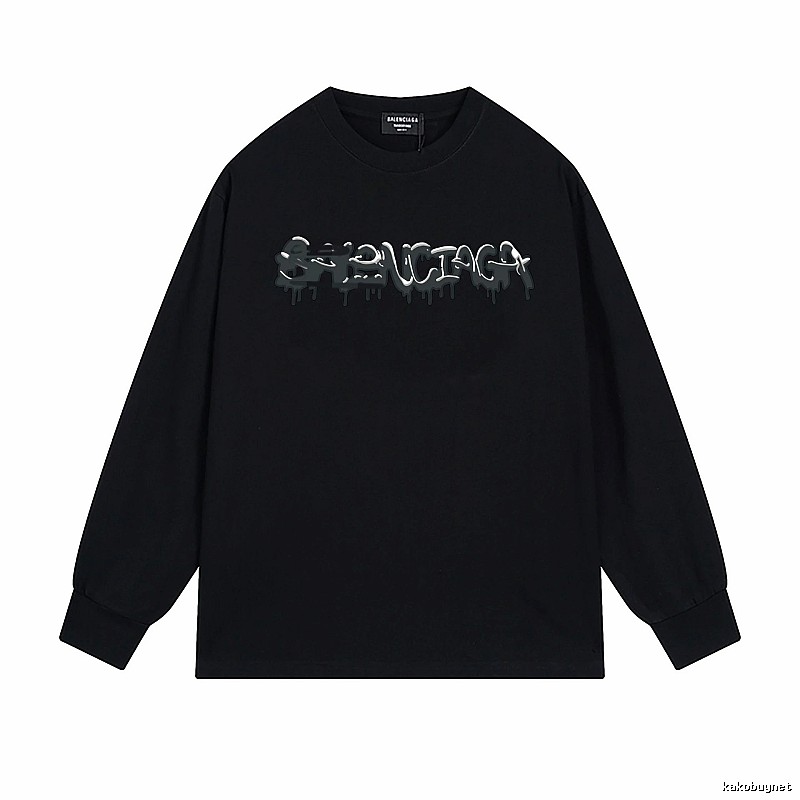 Balenciaga graffiti-style black long-sleeve