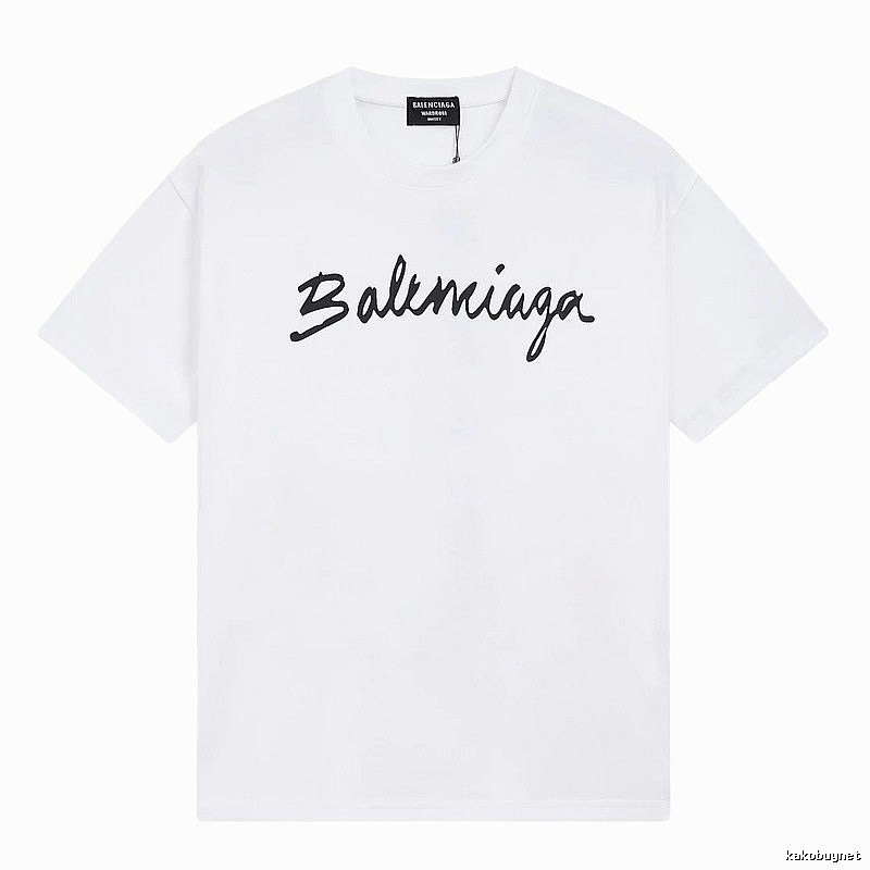 Balenciaga Handwritten Signature Casual White T-shirt
