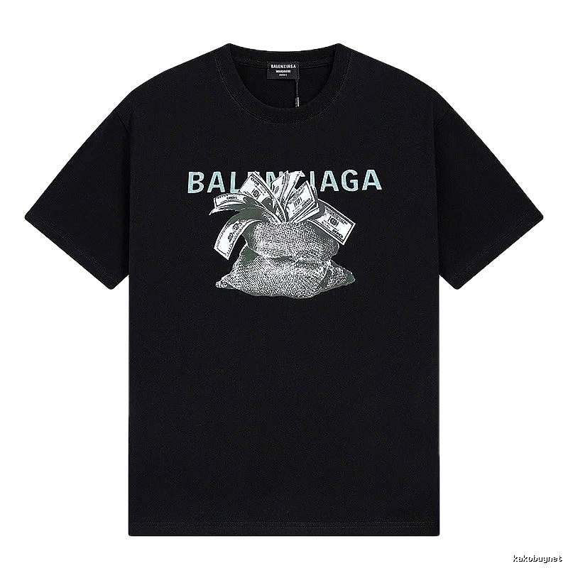 Balenciaga Money Bag Style Black T-shirt