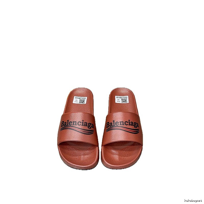 Balenciaga Printed Casual Red-Brown Slippers