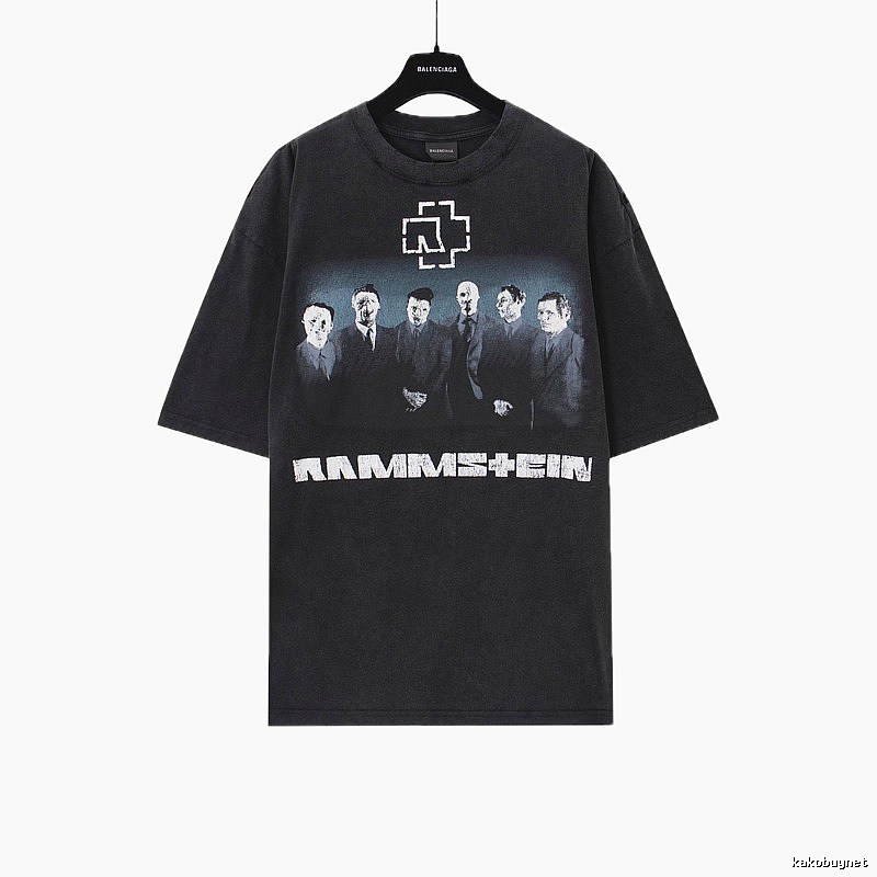 Balenciaga Rock Style Black T-shirt