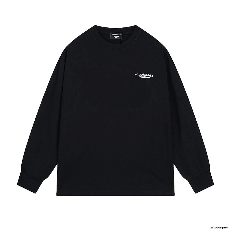 Balenciaga simple style black long-sleeved shirt