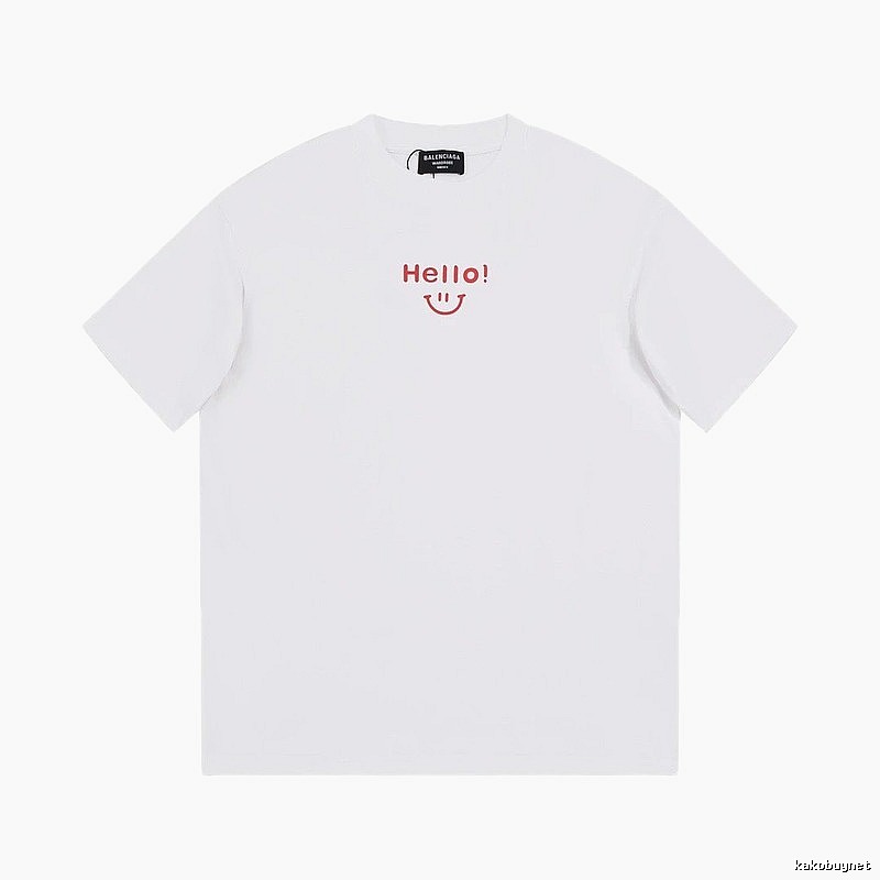 Balenciaga Smile Collection Minimalist Style White T-shirt