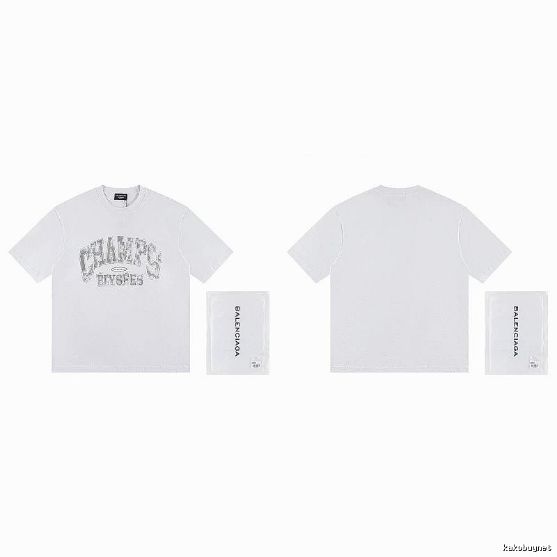 Balenciaga Vintage Distressed Lettering White T-Shirt