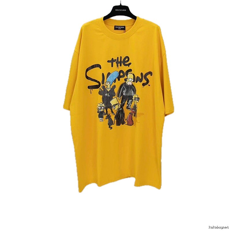 Balenciaga x The Simpsons Co-branded Yellow T-shirt