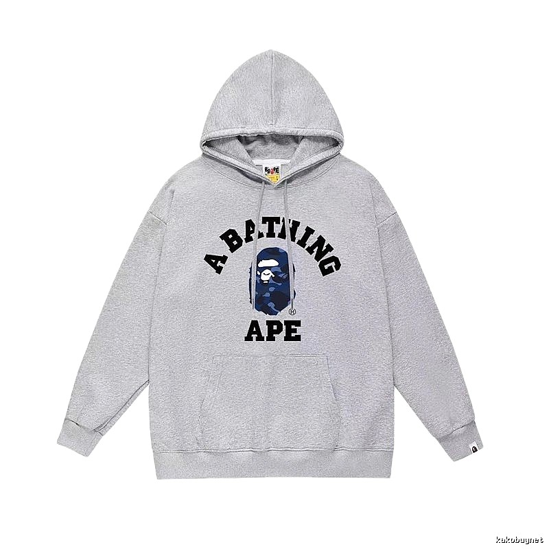 Bape Ape Head Grey Hoodie