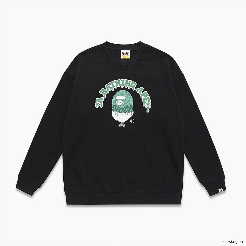 Bape Ape Head Trendy Cool Black Sweatshirt