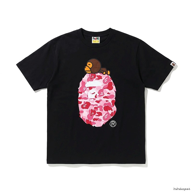 Bape camouflage style black T-shirt