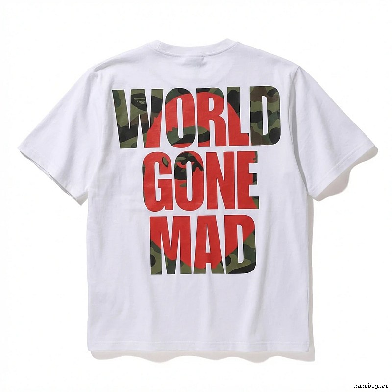 Bape camouflage style white T-shirt